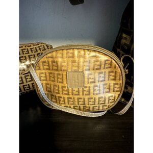 FENDI Zucca Monogram Roma Sling Crossbody